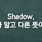 Shadow 영어단어 영어뜻